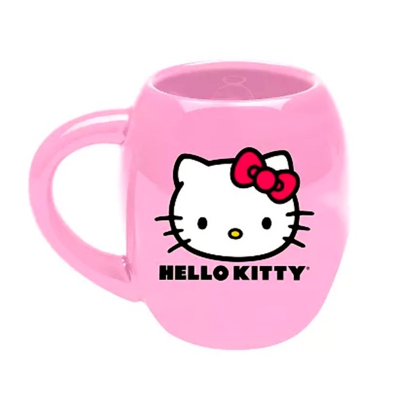 Hello Kitty 18-oz. Oval Pink Ceramic Mug New - Picture 2 of 5